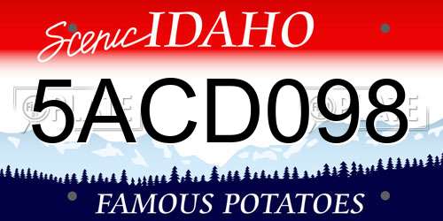 5ACD098 Idaho License Plate