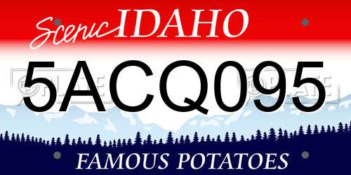 5ACQ095 Idaho License Plate
