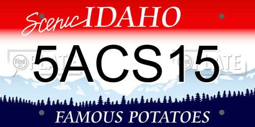 5ACS15 Idaho License Plate