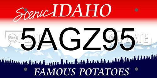 5AGZ95 Idaho License Plate