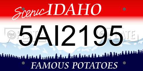 5AI2195 Idaho License Plate
