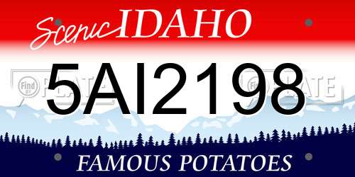 5AI2198 Idaho License Plate