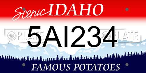 5AI234 Idaho License Plate