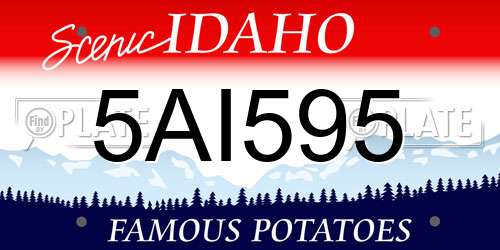 5AI595 Idaho License Plate