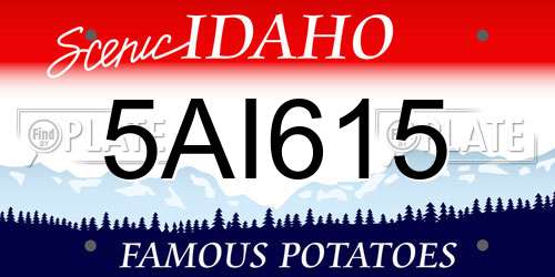 5AI615 Idaho License Plate