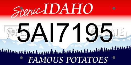5AI7195 Idaho License Plate