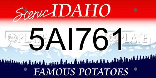 5AI761 Idaho License Plate