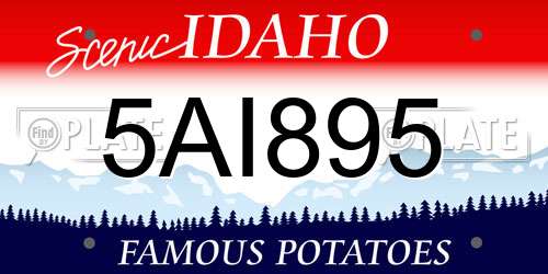 5AI895 Idaho License Plate