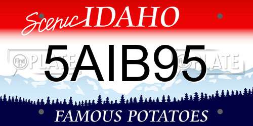 5AIB95 Idaho License Plate