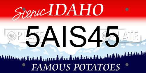 5AIS45 Idaho License Plate