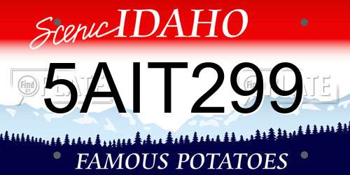 5AIT299 Idaho License Plate