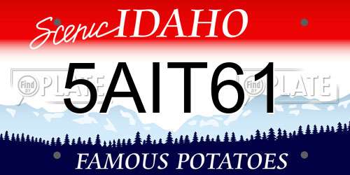 5AIT61 Idaho License Plate
