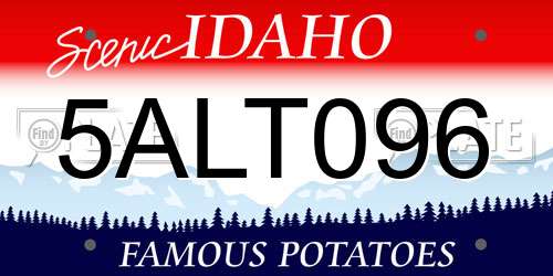 5ALT096 Idaho License Plate