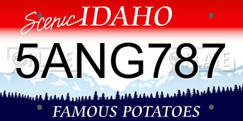5ANG787 Idaho License Plate
