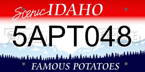 5APT048 Idaho License Plate
