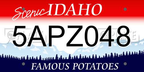 5APZ048 Idaho License Plate