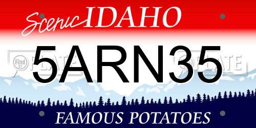 5ARN35 Idaho License Plate