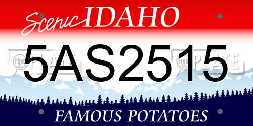 5AS2515 Idaho License Plate