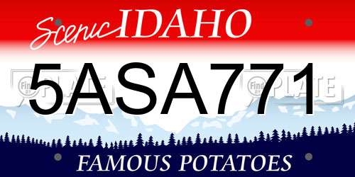 5ASA771 Idaho License Plate