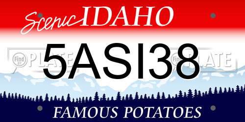 5ASI38 Idaho License Plate