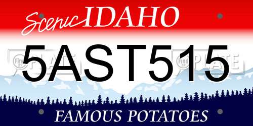 5AST515 Idaho License Plate