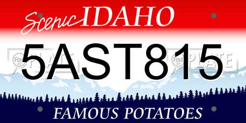 5AST815 Idaho License Plate