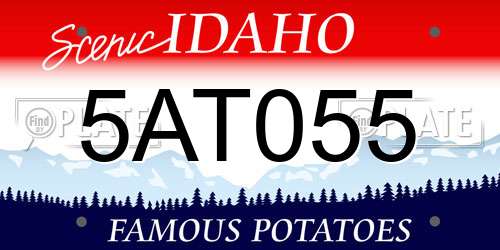 5AT055 Idaho License Plate