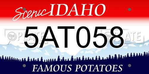 5AT058 Idaho License Plate
