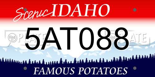 5AT088 Idaho License Plate