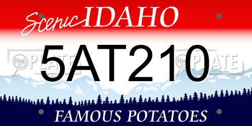 5AT210 Idaho License Plate