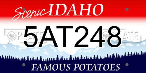 5AT248 Idaho License Plate
