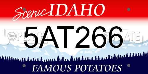 5AT266 Idaho License Plate