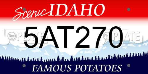 5AT270 Idaho License Plate