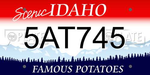 5AT745 Idaho License Plate