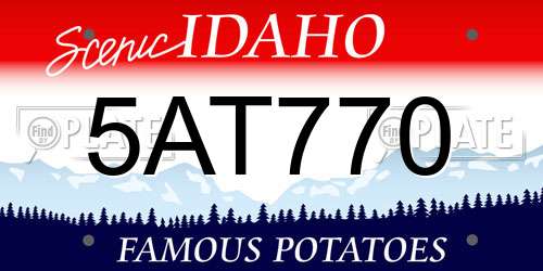 5AT770 Idaho License Plate