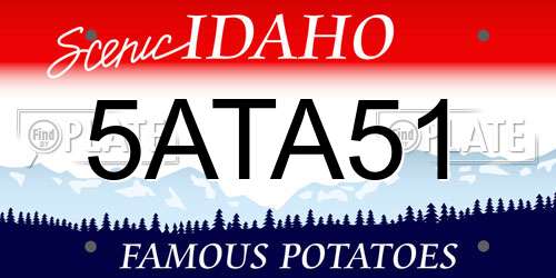 5ATA51 Idaho License Plate