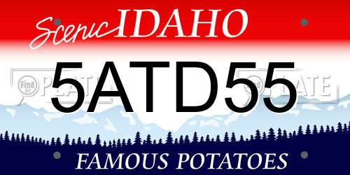 5ATD55 Idaho License Plate