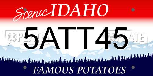 5ATT45 Idaho License Plate