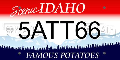 5ATT66 Idaho License Plate