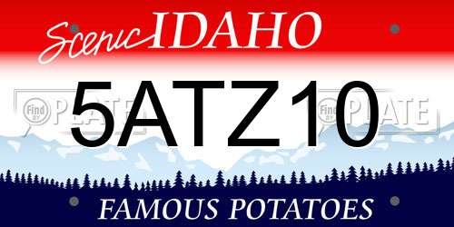 5ATZ10 Idaho License Plate