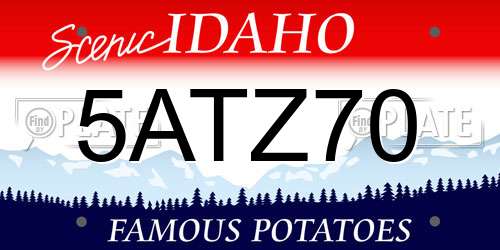 5ATZ70 Idaho License Plate