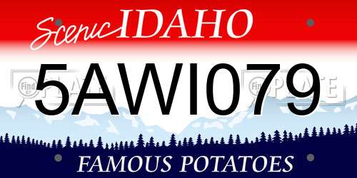 5AWI079 Idaho License Plate