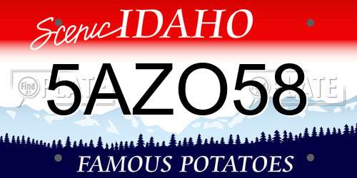 5AZO58 Idaho License Plate