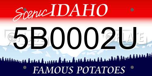 5B0002U Idaho License Plate