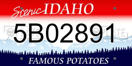 5B02891 Idaho License Plate
