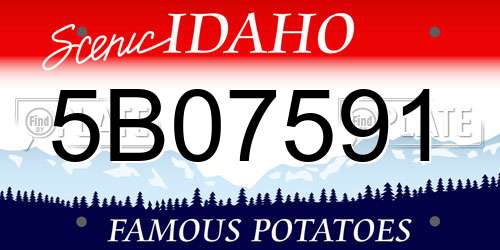 5B07591 Idaho License Plate