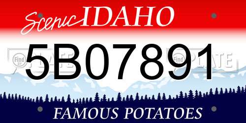 5B07891 Idaho License Plate