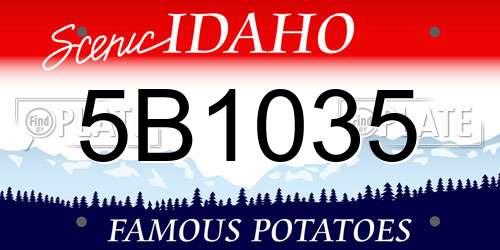 5B1035 Idaho License Plate