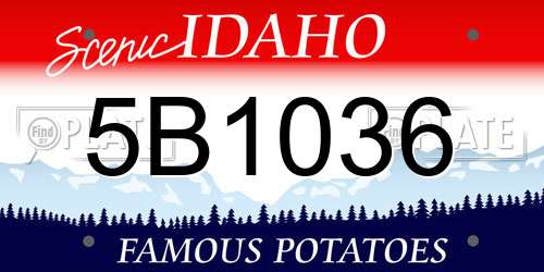 5B1036 Idaho License Plate