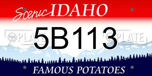 5B113 Idaho License Plate